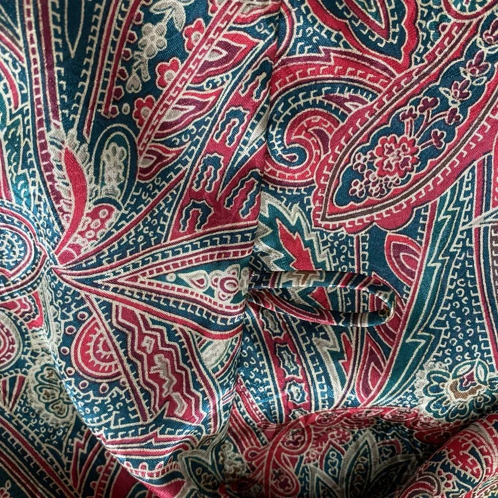 Vintage Victoria's Secret Womens Paisley Kimono‎ Robe Satin Size O/S Boho Chic
